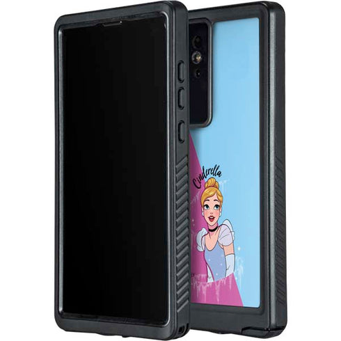 Disney Princess Cinderella Art Galaxy S24 Ultra Waterproof Case