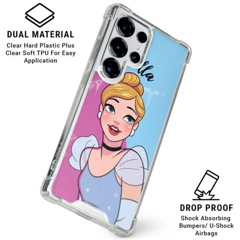 Disney Princess Cinderella Art Galaxy S25 Ultra Clear Case