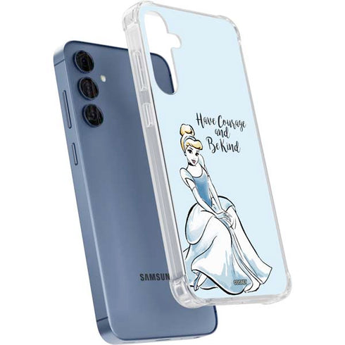 Disney Princess Cinderella Have Courage and Be Kind Art Galaxy A55 5G Clear Case