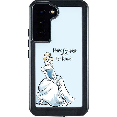 Disney Princess Cinderella Have Courage and Be Kind Art Galaxy S24 Plus Waterproof Case