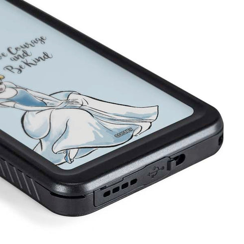 Disney Princess Cinderella Have Courage and Be Kind Art Galaxy S24 Plus Waterproof Case
