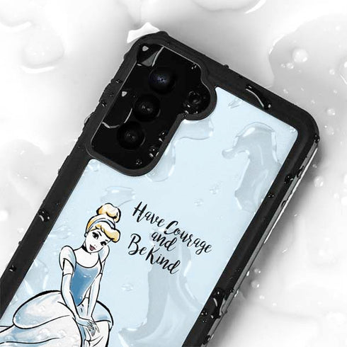Disney Princess Cinderella Have Courage and Be Kind Art Galaxy S24 Plus Waterproof Case