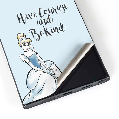 Disney Princess Cinderella Have Courage and Be Kind Art Galaxy S25 Ultra Skin