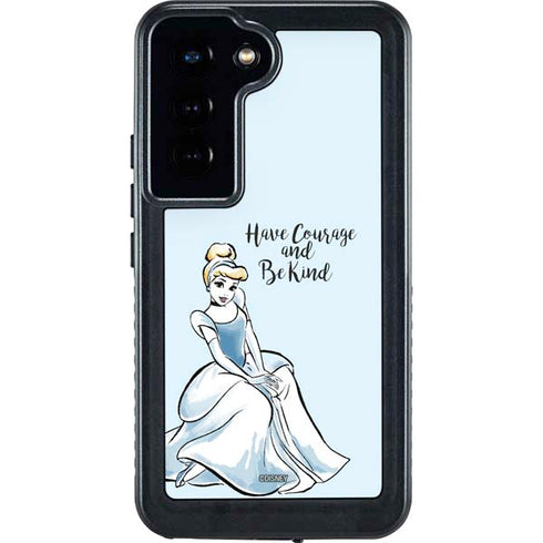 Disney Princess Cinderella Have Courage and Be Kind Art Galaxy S24 Waterproof Case