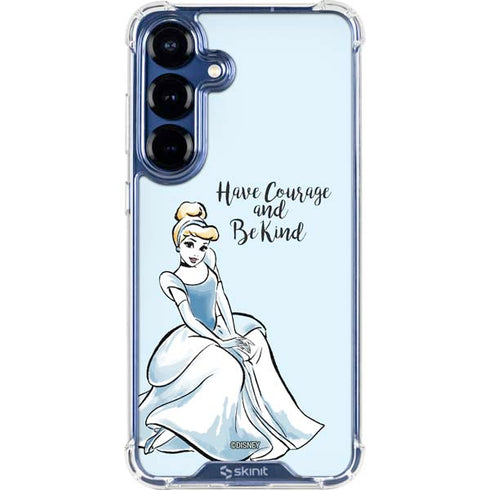 Disney Princess Cinderella Have Courage and Be Kind Art Galaxy S25 Plus Clear Case