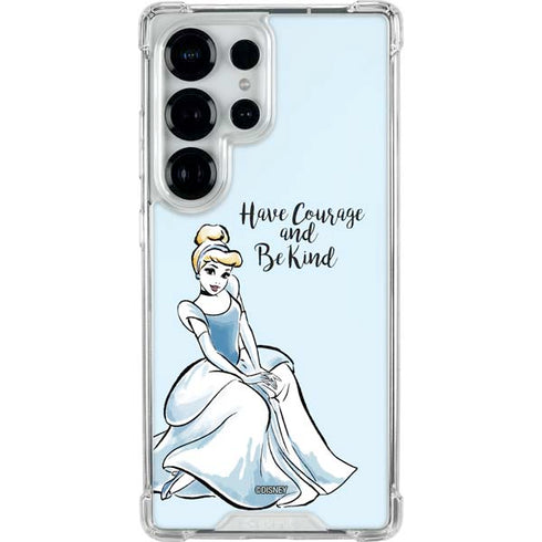 Disney Princess Cinderella Have Courage and Be Kind Art Galaxy S25 Ultra Clear Case