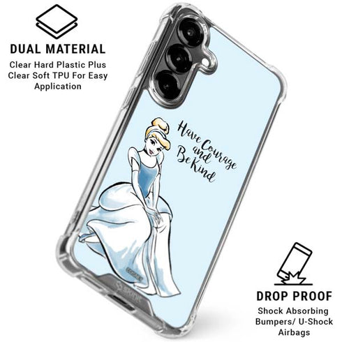 Disney Princess Cinderella Have Courage and Be Kind Art Galaxy S26 Plus Clear Case