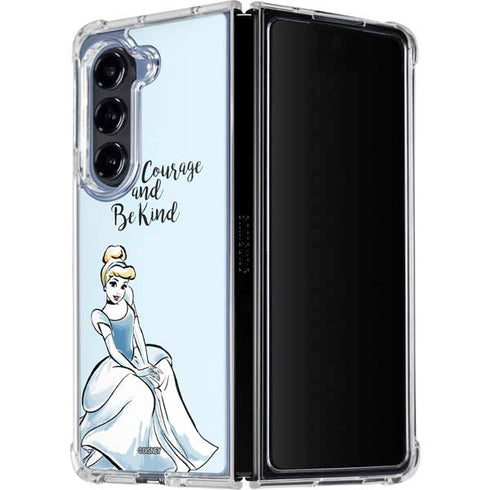 Disney Princess Cinderella Have Courage and Be Kind Art Galaxy Z Fold5 5G Clear Case