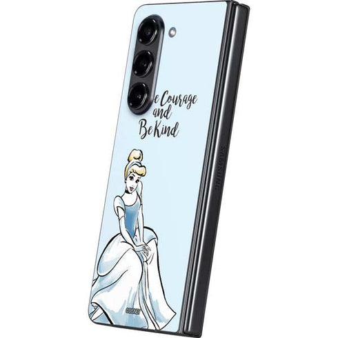 Disney Princess Cinderella Have Courage and Be Kind Art Galaxy Z Fold5 5G Skin