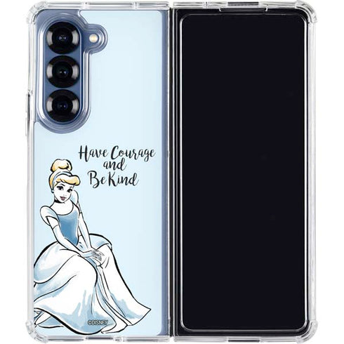 Disney Princess Cinderella Have Courage and Be Kind Art Galaxy Z Fold6 Clear Case