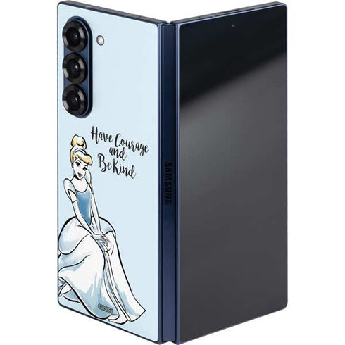 Disney Princess Cinderella Have Courage and Be Kind Art Galaxy Z Fold6 Skin