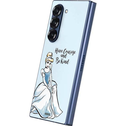 Disney Princess Cinderella Have Courage and Be Kind Art Galaxy Z Fold6 Skin