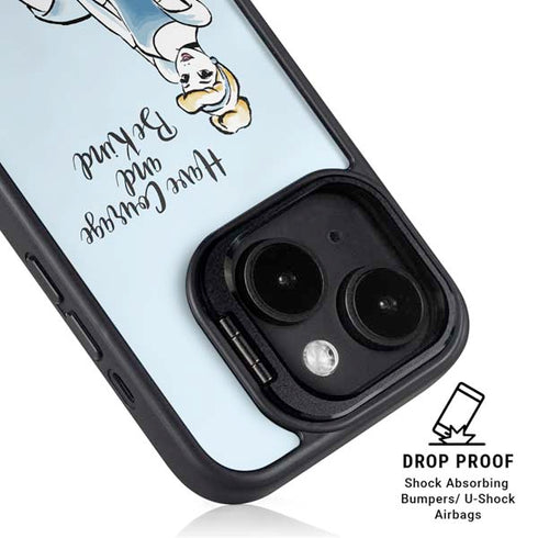 Disney Princess Cinderella Have Courage and Be Kind Art iPhone 14 Plus Kickstand Case