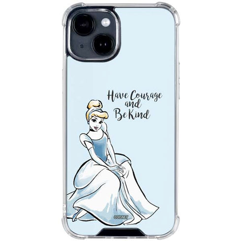 Disney Princess Cinderella Have Courage and Be Kind Art iPhone 15 Clear Case