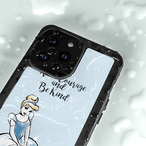 Disney Princess Cinderella Have Courage and Be Kind Art iPhone 15 Pro Waterproof Case