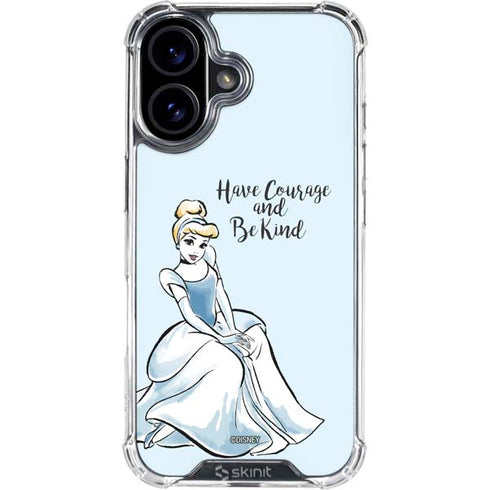 Disney Princess Cinderella Have Courage and Be Kind Art iPhone 16 Clear Case