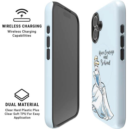 Disney Princess Cinderella Have Courage and Be Kind Art iPhone 16 Magsafe Impact Case
