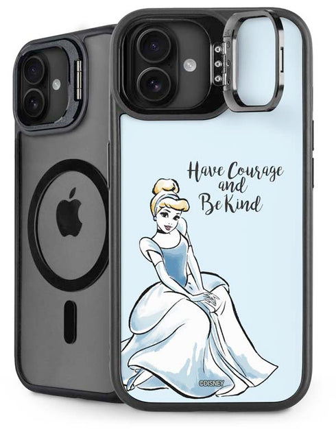 Disney Princess Cinderella Have Courage and Be Kind Art iPhone 16 Plus Kickstand Case