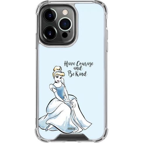 Disney Princess Cinderella Have Courage and Be Kind Art iPhone 16 Pro Clear Case