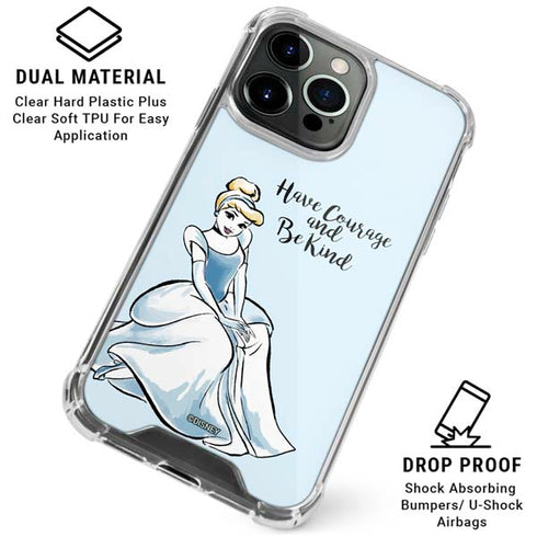 Disney Princess Cinderella Have Courage and Be Kind Art iPhone 16 Pro Clear Case