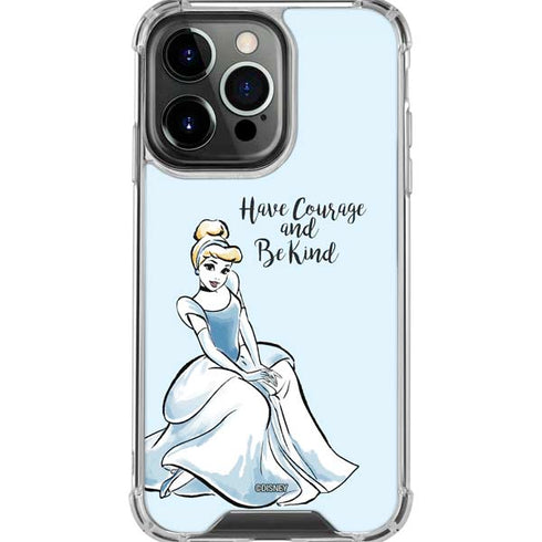 Disney Princess Cinderella Have Courage and Be Kind Art iPhone 16 Pro Max Clear Case