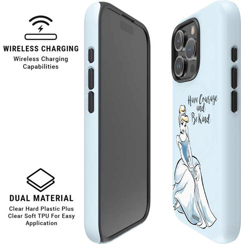 Disney Princess Cinderella Have Courage and Be Kind Art iPhone 16 Pro Max Magsafe Impact Case