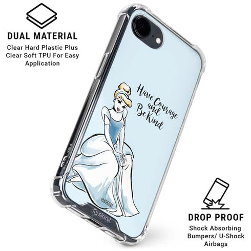 Disney Princess Cinderella Have Courage and Be Kind Art iPhone 16e Clear Case