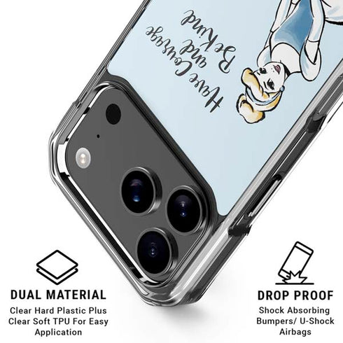 Disney Princess Cinderella Have Courage and Be Kind Art iPhone 18 Pro Clear Case