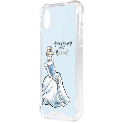 Disney Princess Cinderella Have Courage and Be Kind Art iPhone XS Clear Case