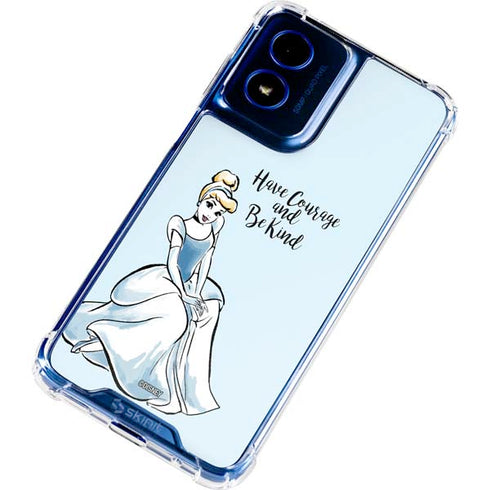 Disney Princess Cinderella Have Courage and Be Kind Art Moto G Play 4G (2024) Clear Case