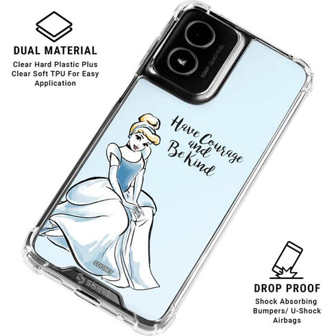 Disney Princess Cinderella Have Courage and Be Kind Art Moto G Power 5G (2024) Clear Case