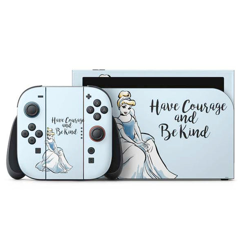 Disney Princess Cinderella Have Courage and Be Kind Art Nintendo Skins