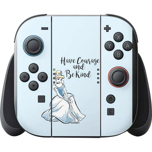 Disney Princess Cinderella Have Courage and Be Kind Art Nintendo Switch 2 (2025) with Joy-Con Skin