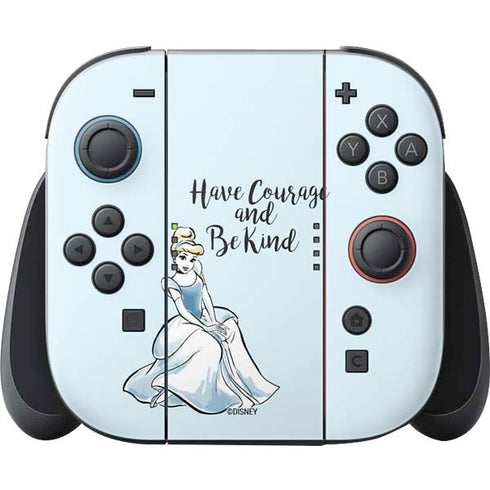Disney Princess Cinderella Have Courage and Be Kind Art Nintendo Switch 2 (2025) Joy-Con Controller Skin