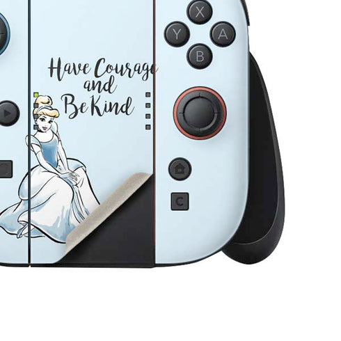 Disney Princess Cinderella Have Courage and Be Kind Art Nintendo Switch 2 (2025) Joy-Con Controller Skin