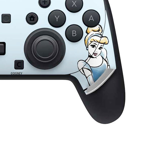 Disney Princess Cinderella Have Courage and Be Kind Art Nintendo Switch 2 (2025) Pro Controller Skin