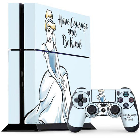 Disney Princess Cinderella Have Courage and Be Kind Art PlayStation PS4 Skins