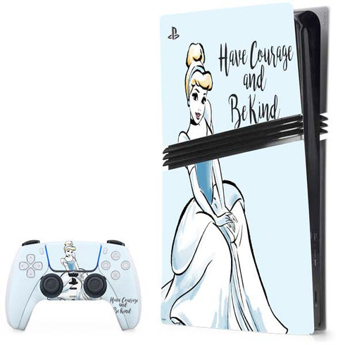 Disney Princess Cinderella Have Courage and Be Kind Art PlayStation PS5 Skins