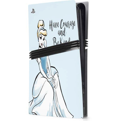 Disney Princess Cinderella Have Courage and Be Kind Art PS5 Pro Console Skin