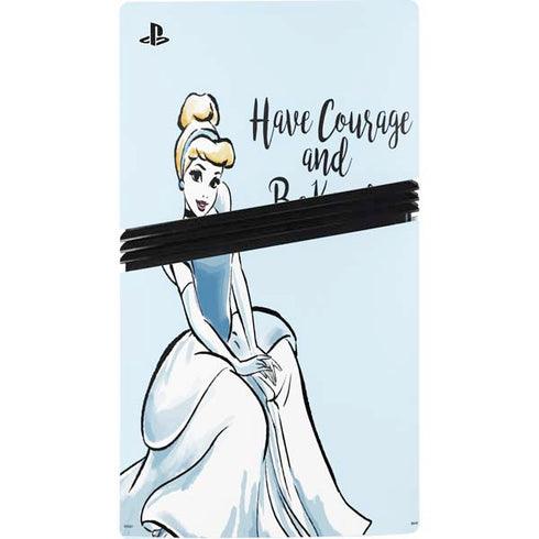 Disney Princess Cinderella Have Courage and Be Kind Art PS5 Pro Disk Bundle Skin