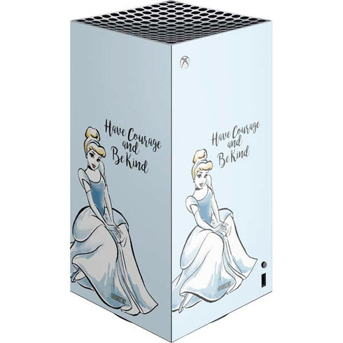 Disney Princess Cinderella Have Courage and Be Kind Art XBox Series X Digital Edition Console Skin