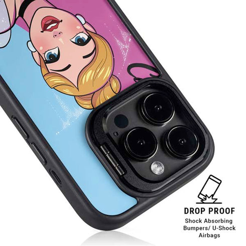 Disney Princess Cinderella Art iPhone 14 Pro Kickstand Case