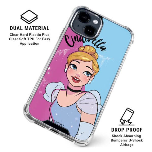 Disney Princess Cinderella Art iPhone 15 Clear Case