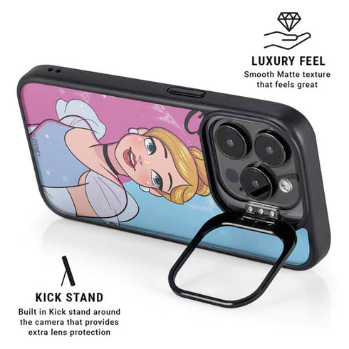 Disney Princess Cinderella Art iPhone 15 Pro Kickstand Case