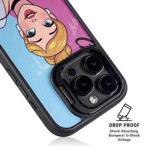 Disney Princess Cinderella Art iPhone 15 Pro Kickstand Case
