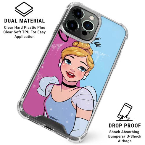 Disney Princess Cinderella Art iPhone 16 Pro Max Clear Case