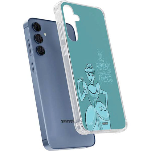 Disney Princess Cinderella Live in the Moment Art Galaxy A35 5G Clear Case