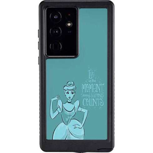 Disney Princess Cinderella Live in the Moment Art Galaxy S24 Ultra Waterproof Case