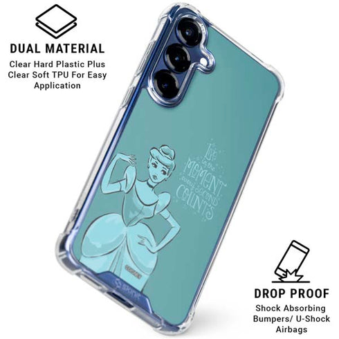 Disney Princess Cinderella Live in the Moment Art Galaxy S25 Plus Clear Case