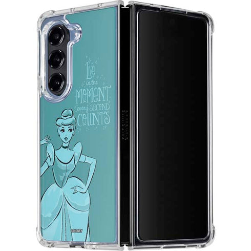 Disney Princess Cinderella Live in the Moment Art Galaxy Z Fold5 5G Clear Case